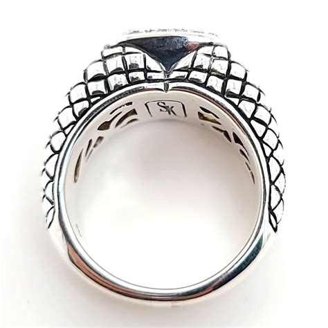 Scott Kay Lemon Citrine Ring with Diamond Accents For Sale at 1stDibs