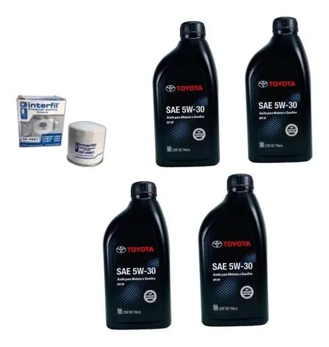 4 Litros Aceite Motor Filtro Aceite Toyota Avanza 2010 2011 Envío gratis