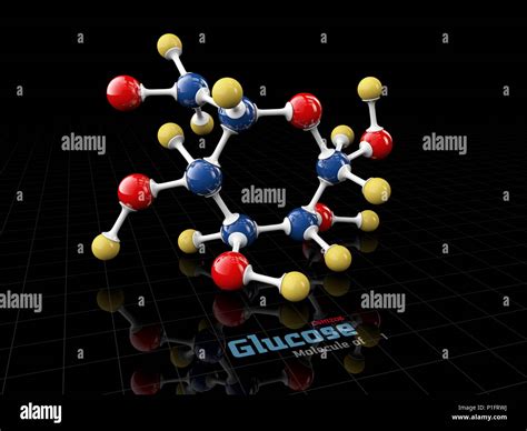 Molecule of glucose, molecular formula C6H12O6. 3d Illustration Stock Photo - Alamy