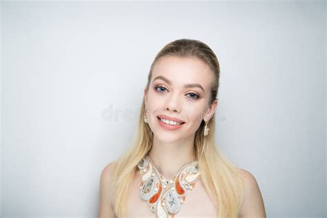 Woman Nude Make Up Massive Necklace Stock Photo Image Of Adult