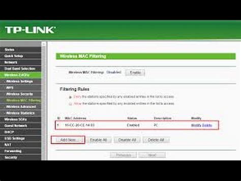 How To Configure MAC Filtering On TP Link Router YouTube