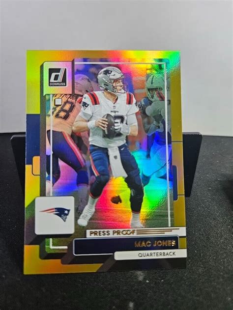 2022 Mac Jones Panini Donruss Gold Holo Press Proof Premium 134