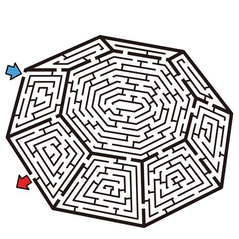 Hard Mazes Dibujo Para Imprimir Geometric Maze Puzzle Medium Hard