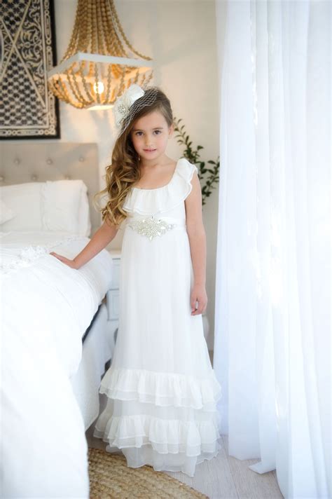 Elegant Ivory Flower Girl Dress