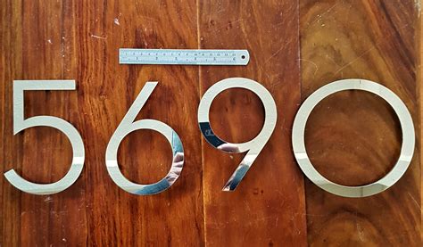 Large Solid 3mm Stainless Self Adhesive Housedoor Numbers In Etsy Uk