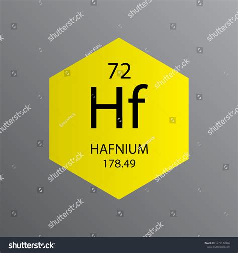 Hf Hafnium Transition Metal Chemical Element เวกเตอรสตอก ปลอดคา