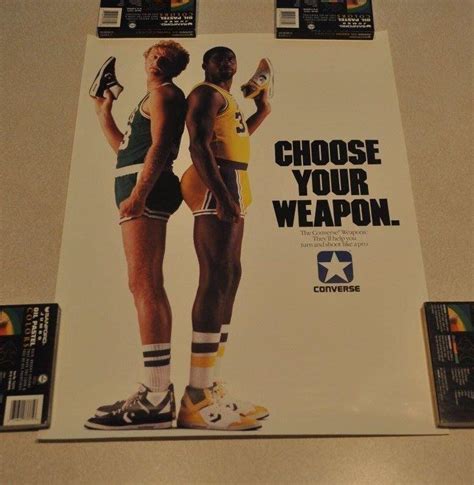 Original 1986 Converse Choose Your Weapon Poster Larry Bird Magic Johnson 1827054289