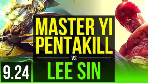 MASTER YI Vs LEE SIN JUNGLE Pentakill Quadrakill 1 2M Mastery