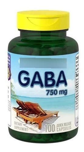 Gaba 750 Mg Ácido Gama 100 Caps Aminobuti Salud Mental Cuotas Sin Interés