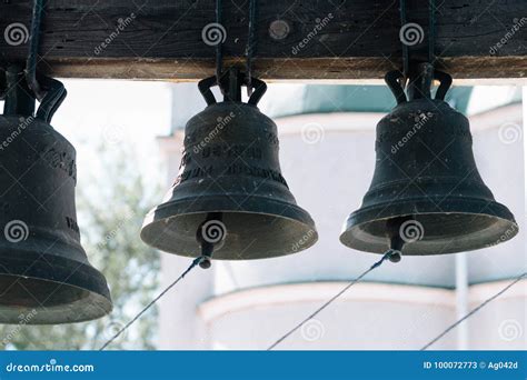 Many Church Bells In The Church Bell Tower Bells Of The Old Temple