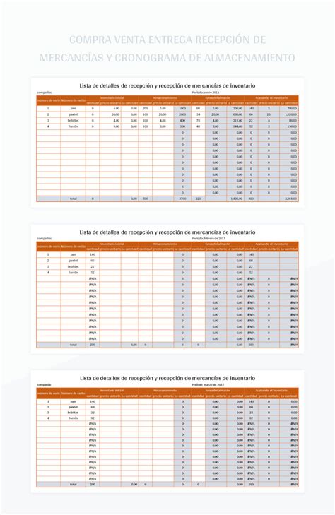 Plantilla De Excel Compra Venta Entrega Recepci N De Mercanc As Y