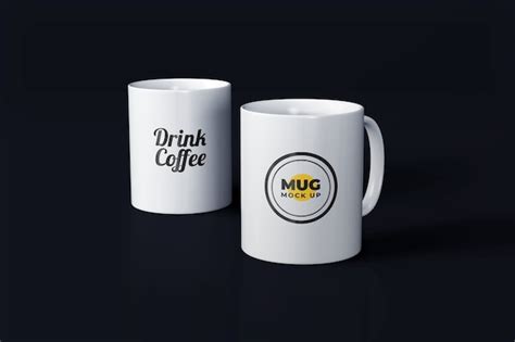 Premium PSD | Realistic white mug mockup isolated