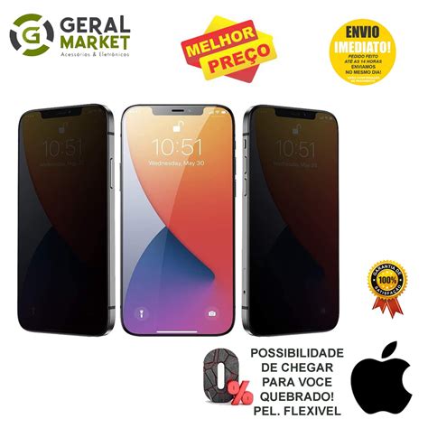 Película De Vidro 3d Privativa Iphone Anti Spy Todos Modelos