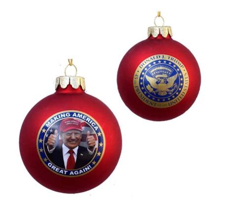 President Donald Trump Ornament 80mm Glass Christmas Holiday Trump Ball ...