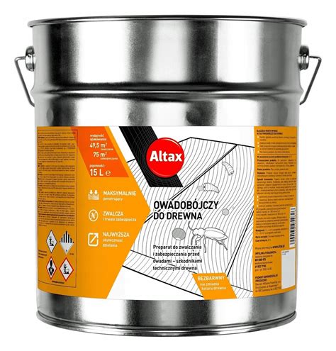 ALTAX Hylotox 15l PREPARAT OWADOBÓJCZY DO DREWNA 12440242591