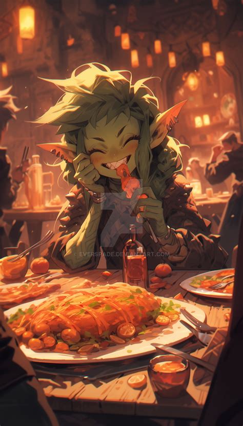 Goblin Emily At The Restaurant By Everspade On Deviantart