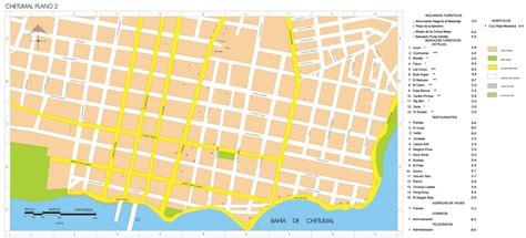 Downtown Chetumal Map, Quintana Roo, Mexico