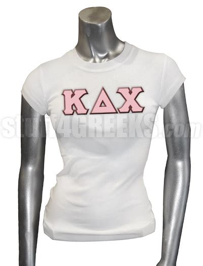 Kappa Delta Chi Greek Letter Screen Printed T Shirt White