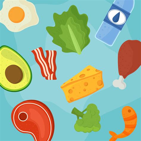 keto diet menu 6161022 Vector Art at Vecteezy