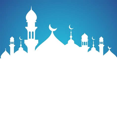 Premium Vector Simple Blue Islamic Background