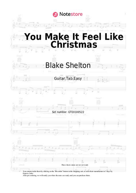 Gwen Stefani Blake Shelton You Make It Feel Like Christmas Guitar