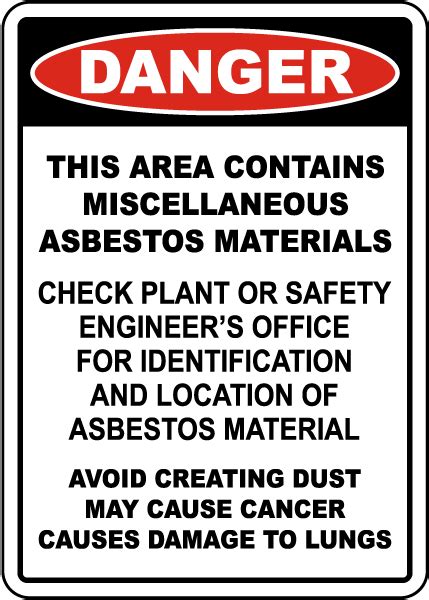 Contains Asbestos Materials Sign Save Instantly