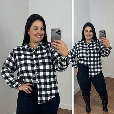 Camisa Mullet Preto Plus Size Bel Ssima Belissima