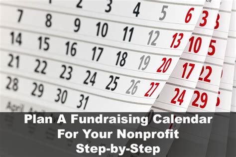 Fundraising Calendar Archives Fundraising Ideas Resources And Letters