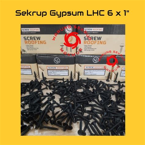 Jual Sekrup Gypsum Hitam 6 X 1 LHC Skrup Gipsum 2 5 Cm 1 Box Kab