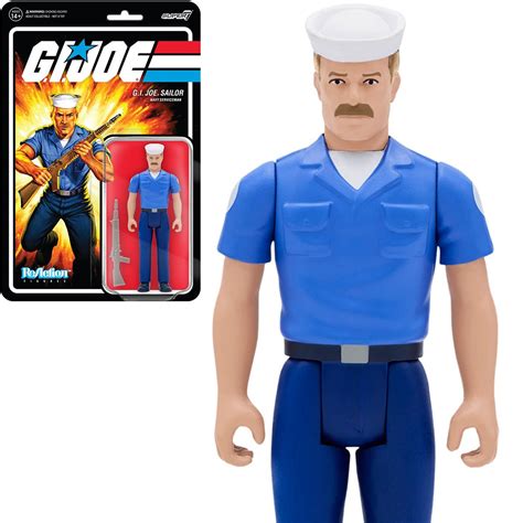 G I Joe Blueshirt Mustache Pink Inch Reaction Figure