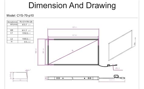 Chengying 70 Inch Multi Touch 10points Infrarrojos Touch Marco IR