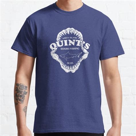 Quints Shark Fishing Jaws T Shirt By Graphixzone101 Redbubble