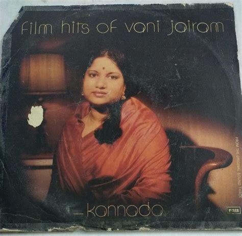 Film Hits Of Vani Jayaram Kannada Lp Vinyl Record Kannada Vinyl