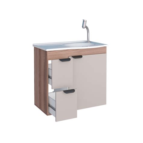 MUEBLE PARA BAÑO DREAMLINE CZM 102443 60X56X36CM NUDE TAMARINDO ESPEJO 102464 JUEGO