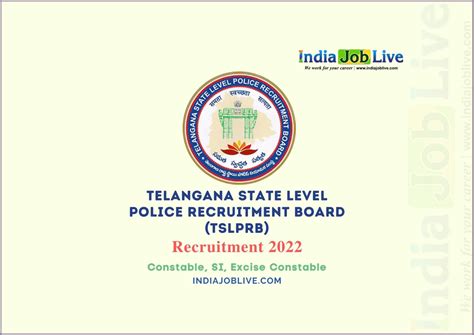 Tslprb Constable Si Excise Constable Post Recruitment Job