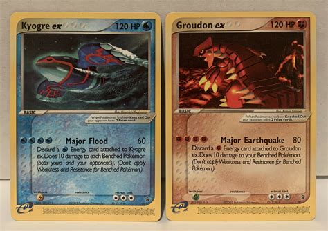 Mavin Nm M Kyogre Ex Groudon Ex Black Star Promo Card