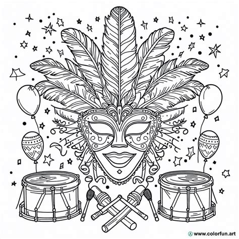 Coloriage Pour Mardi Gras Et Carnaval T L Charger Ou Imprimer