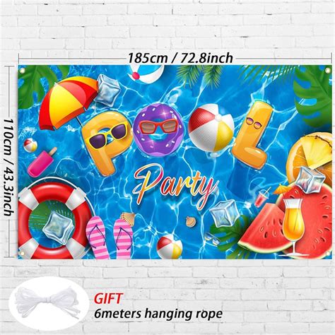 pool party invitation background