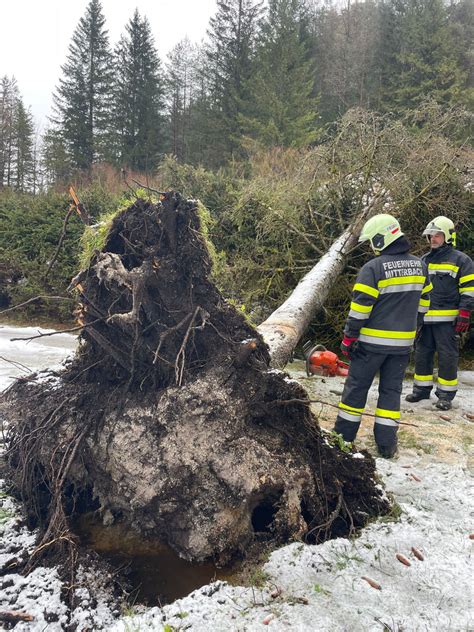 Unwetter sorgt für Einsätze Freiwillige Feuerwehr Mitterbach