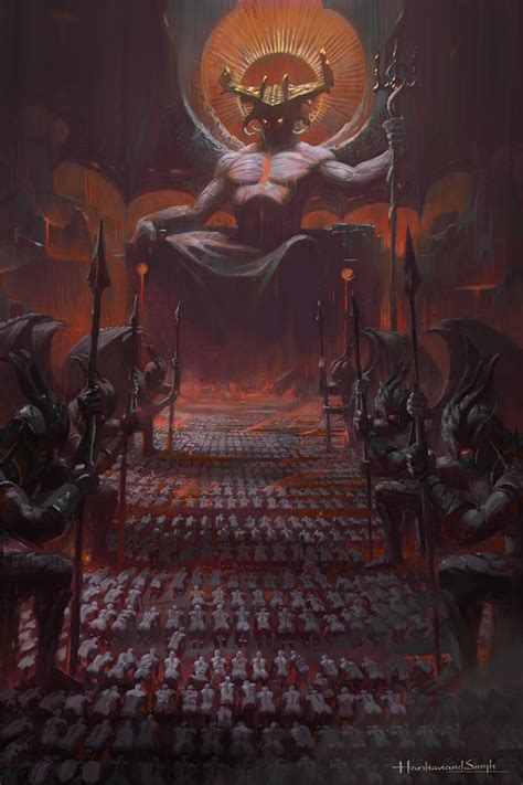 Artstation Satan Harshanand Singh Fantasy Concept Art Dark