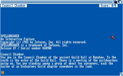 Spellbreaker By Infocom Amiga Game