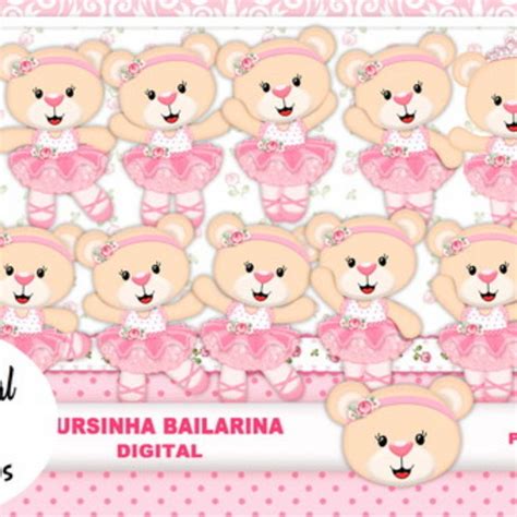 Super Kit Digital Ursinho Bailarina Png Scrapbook Elo