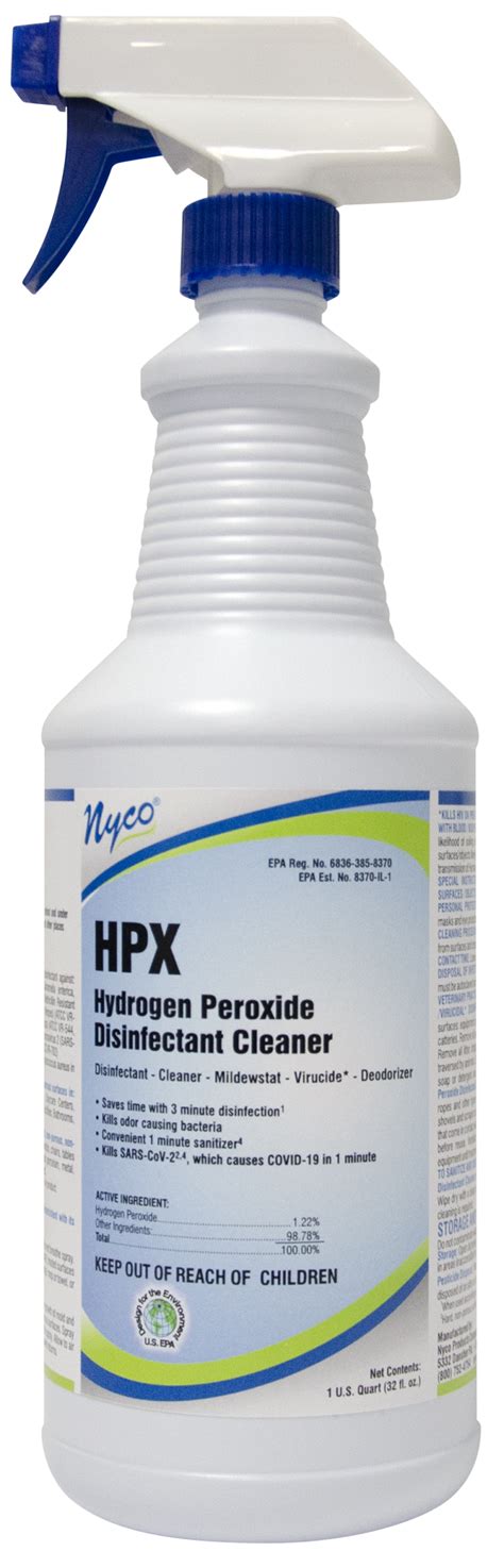 Hydrogen Peroxide Disinfectant Hpx A Safer Greener Way To Disinfect