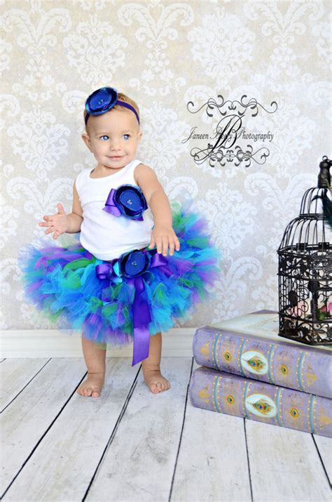 One Year Old Birthday Outfit Peacock First Birthday Tutu | Etsy