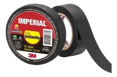 Fita Isolante Imperial Slim Mm X Metros Preto Antichama M Fita