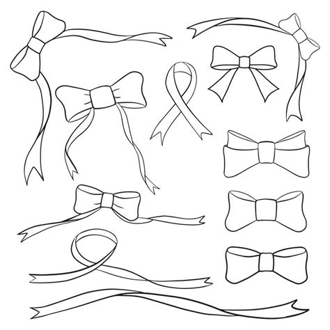 Ribbon outline vector collection 26418447 Vector Art at Vecteezy