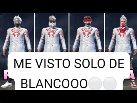 ME VISTO SOLO DE BLANCO EN FREE FIRE YouTube