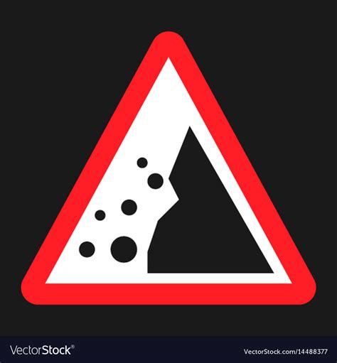 Falling Rocks Road Sign