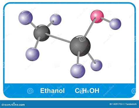 Molecule Of Ethanol Stock Illustration Illustration Of Motley 14291753