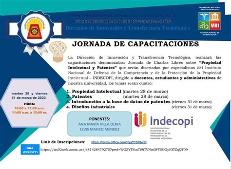 Jornada De Charlas Libres Sobre Propiedad Intelectual Y Patentes